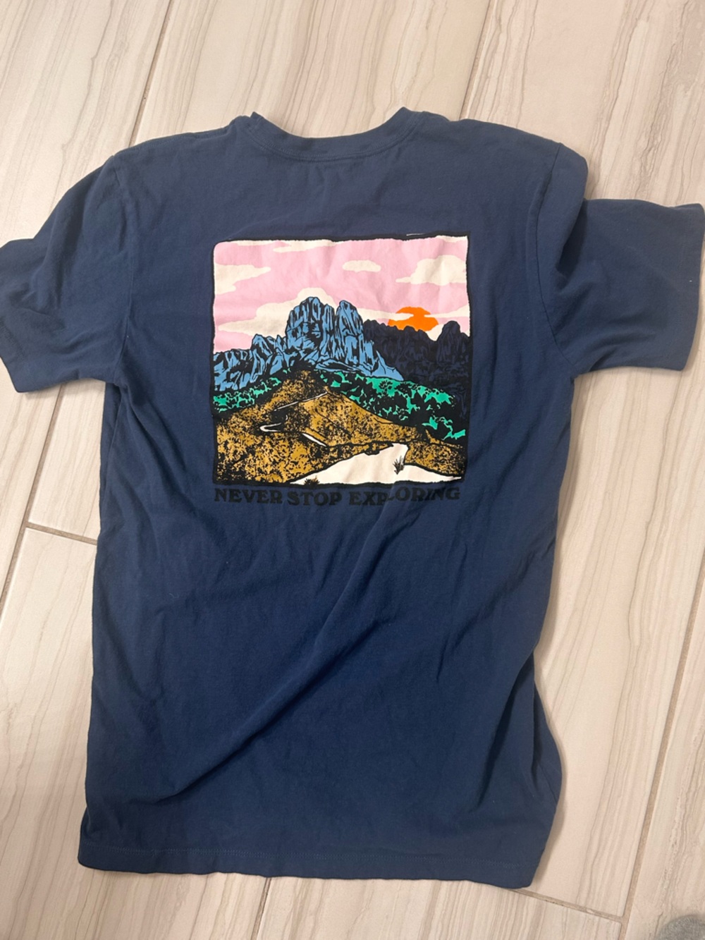 The North Face Navy Blue Graphic Short Sleeve Tee